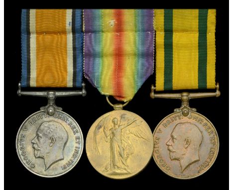 Three: Private C. Tancock, Duke of Cornwall’s Light Infantry  British War and Victory Medals (4555 Pte. C. Tancock. D. of Cor