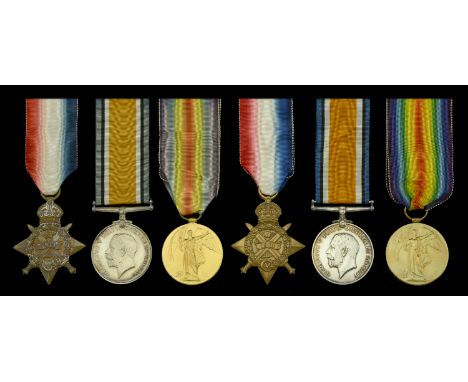Three: Private R. S. Curtis, Somerset Light Infantry, who was killed in action on 17 March 1915 1914 Star (7047 Pte. R. S. Cu