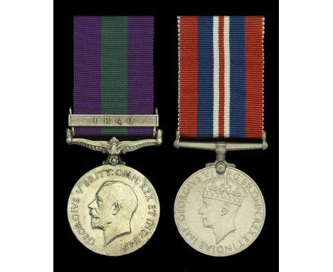 Pair: Private T. Taylor, Duke of Cornwall’s Light Infantry and Auxiliary Military Pioneer Corps  General Service 1918-62, 1 c