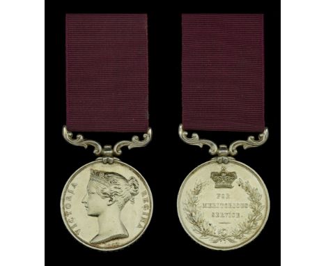 An extremely rare Victoria issue Army M.S.M. dated ‘1848’ on obverse awarded to Sergeant Henry Ormerod, Royal Artillery, who 