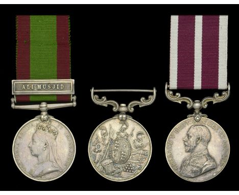 Three: Battery Sergeant-Major T. Colclough, Royal Artillery   Afghanistan 1878-80, 1 clasp, Ali Musjid (6428 By. Qr. Mr. Sgt.