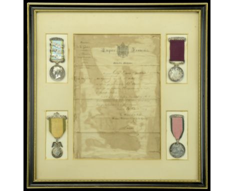 Four: Gunner George Davis, Royal Artillery   Crimea 1854-56, 3 clasps, Alma, Inkermann, Sebastopol (Gunner G. Davis. 12 Battn