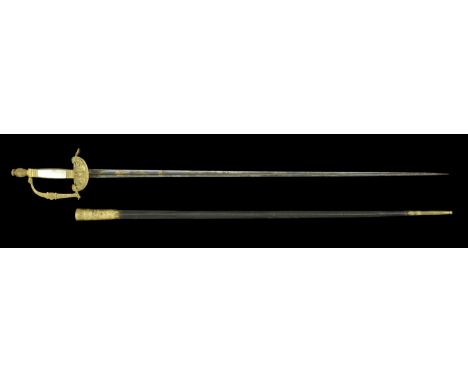 A French General Officer's Epee Style Sword, c.1810. A particularly fine quality hilt retaining about 95% original bright gil