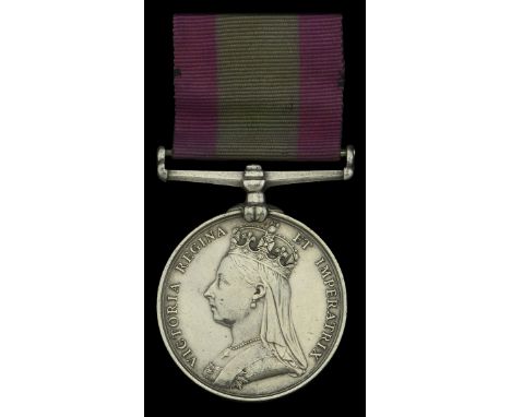 The Afghanistan Medal awarded to Captain E. A. Johnson, Royal Artillery and British Colonial Service, who was affectionately 