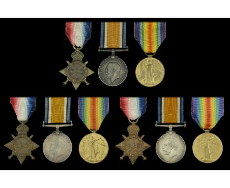 Three: Corporal E. Arlotte, 13th Hussars 1914-15 Star (7476 Cpl. E. Arlotte. 13th. Hrs.); British War and Victory Medals (747