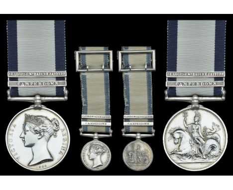 The outstanding N.G.S. medal awarded to Admiral Thomas Bennett, R.N., who was wounded as a 12 year-old midshipman at the batt