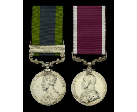 Pair: Private A. Parsons, Somerset Light Infantry  India General Service 1908-35, 1 clasp, Afghanistan N.W.F. 1919 (8688 L. C