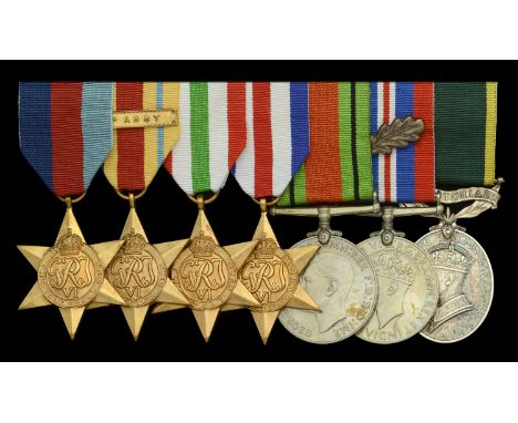 Seven: Signalman W. C. Freegard, Royal Signals  1939-45 Star; Africa Star, 1 clasp, 8th Army; Italy Star; France and Germany 