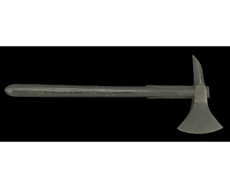 A French Navy Boarding Axe, c.1805. Retains almost all its original black protective paint. 53cm long. Belt hook on other sid