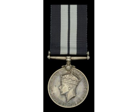 A rare Second War D.S.M. awarded to Able Seaman C. Hartley, Royal Navy, for gallantry on land as a member of the ‘Unrotated P