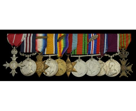 A post-War M.B.E. and Great War M.M. group of eleven awarded to Major R. Linehan, Royal Artillery   The Most Excellent Order 