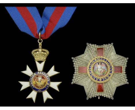 The Most Distinguished Order of St. Michael and St. George, K.C.M.G. Knight Commander’s, set of insignia, comprising neck bad