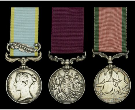 Family Group:  Pair: Gunner D. McLaren, Royal Artillery Crimea 1854-56, 1 clasp, Sebastopol (Gr. & Dr. D. McLaren. * Royal Ar
