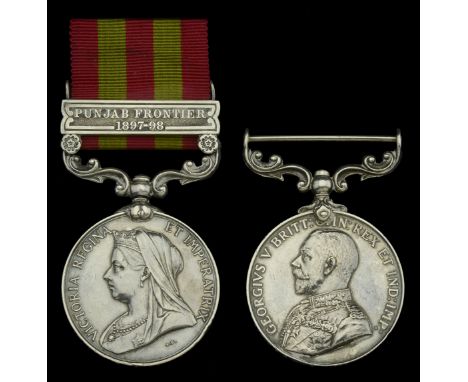 Pair: Shoeing-Smith Corporal A. C. Weekley, Royal Field Artillery   India General Service 1895-1902, 1 clasp, Punjab Frontier