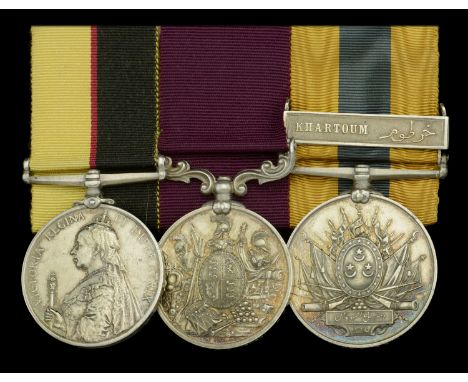 Three: Farrier-Sergeant F. Jones, Royal Artillery   Queen’s Sudan 1896-98 (37779. C: Shg: Smith F. Jones, R.A.); Army L.S. & 