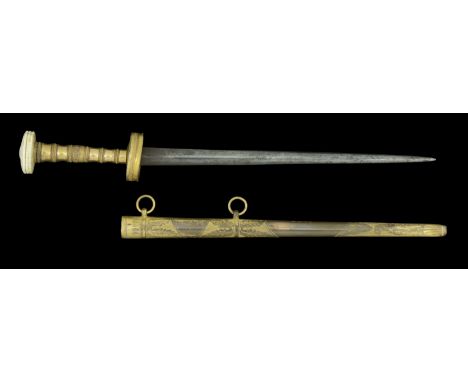 A British Georgian Brass Mounted Naval Dirk, c.1810, in Scabbard associated with the Naval Hero Sir Sidney Smith, with origin