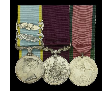 Three: Sergeant E. Hammond, Royal Navy, later Royal Welsh Fusiliers  Crimea 1854-56, 2 copy clasps, Sebastopol, Azoff, copy c