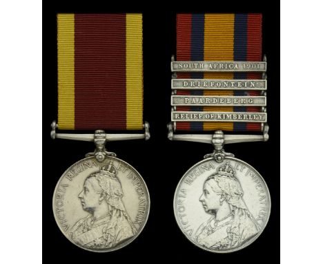 Pair: Bombardier E. Ponder, Royal Horse Artillery   China 1900, no clasp (101632 Bomb: E. Ponder. Vickers-Maxim Bty.); Queen’