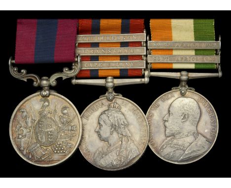 A Boer War D.C.M. group of three awarded to Lance-Corporal S. Fearnside, Scots Guards  Distinguished Conduct Medal, V.R. (836