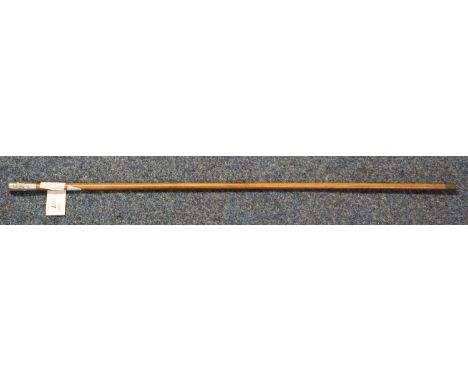 British military swagger stick with white metal terminal 'The Welsh Regiment'.(B.P. 21% + VAT) 