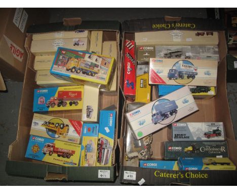 Two boxes of Corgi Classics heavy haulage and commercials etc, diecast model vehicles all in original boxes. (2)(B.P. 21% + V