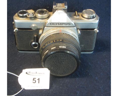 Olympus OM-1 35mm SLR camera with Olumpus 50mm lens.(B.P. 21% + VAT) Sold as seen, not tested.