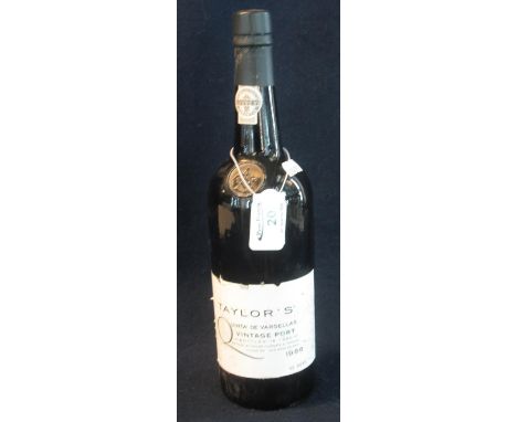 One bottle Taylor's vintage port 1988, bottled in 1990, 75cl, 20.5% by volume.(B.P. 21% + VAT) neck level near shoulder, diff