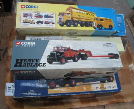 Five Corgi Classics diecast model vehicles in original boxes to include; Hallett Silbermann, 16704 Pickfords, British Road Se