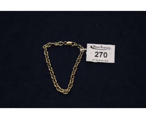 18ct gold anchor chain bracelet with 9ct gold clasp.  Approximate weight 18 grams.(B.P. 21% + VAT) 