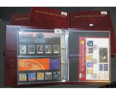 Great Britain collection of First Day covers and presentation packs in four Royal Mail albums 1993 to 1999 period.(B.P. 21% +