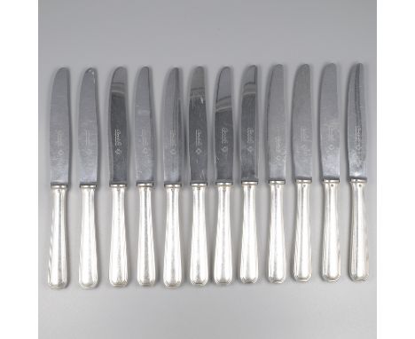 No reserve - Christofle 12-piece set of knives model: America by Luc Lanel silver-plated. Cutlery model America was created i