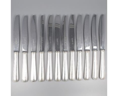 No reserve - Christofle 12-piece dinner knifes set model: America by Luc Lanel silver-plated. Cutlery model America was creat