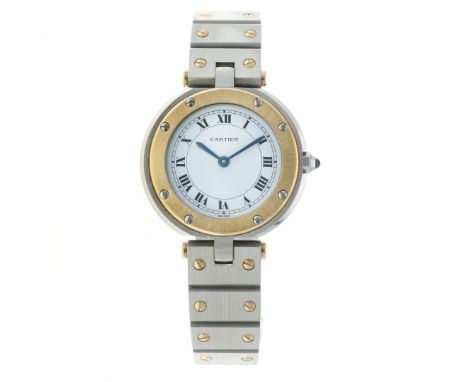 No reserve - Cartier Santos Vendôme 8191 - Ladies watch Case: gold/steel (18K.) - bracelet: gold/steel (18K.) - quartz - serv
