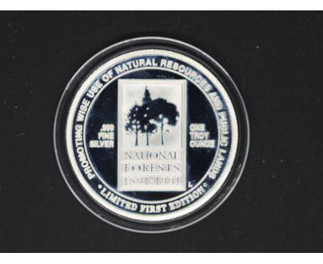 Silver - a 1 troy oz (31.1 grams) fine grade .999 fine silver collectible coin / medallion struck by Liberty mint in the USA.