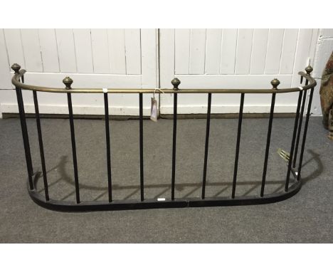 This Lot is at Gildings Market Harborough Sale Room.

Victorian brass and iron fire fender, 103cm.