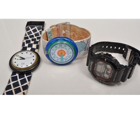 Swatch pop watch, another and a Mustang sports protection digital watch (3).