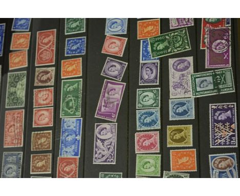 Stamps:  stock sheets and album pages, mostly GB and Commonwealth, together with a high value definitive first day cover.
