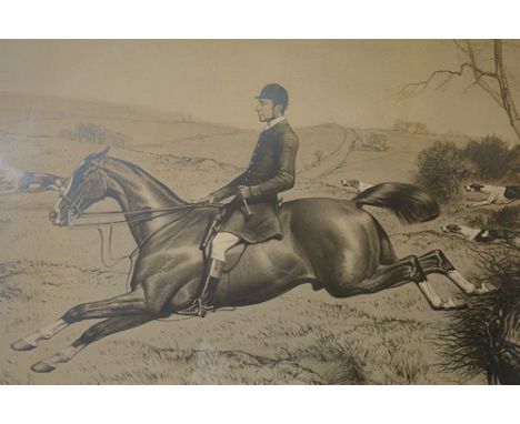 After Basil Nightingale, Tom Ferrer on White Legs, print, 39cm x 59cm, titled mount, together with Colin D N Ellis, Leicester