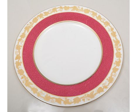 Wedgwood bone china dinner service, Whitehall pattern, including a pair of terrines, sauce boat, meat plate, two handled cups