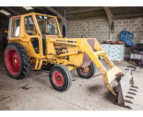 David Brown 995 tractor, with a 10 tonne button and winch and 1100 weight front loader, (1,393 hours).