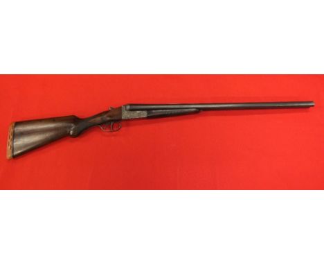 A LIG 12 bore B.L.N.E. side by side shotgun, s/no. L19347.  This item can only be purchased by someone with a current valid s
