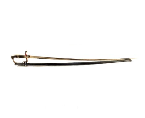 A WWI era German Artillery Officer's sword by Alcoso with painted scabbard