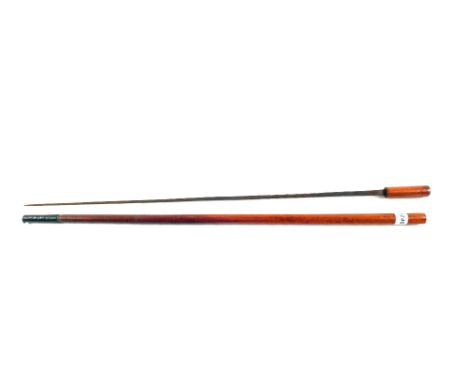 A vintage sword stick with unusual blade, as found