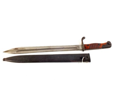 A German model 1898/05 2nd type bayonet with matching numbered scabbard