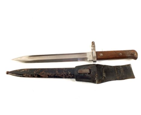 A bayonet with scabbard for the Mannlicher rifle, German manufacture