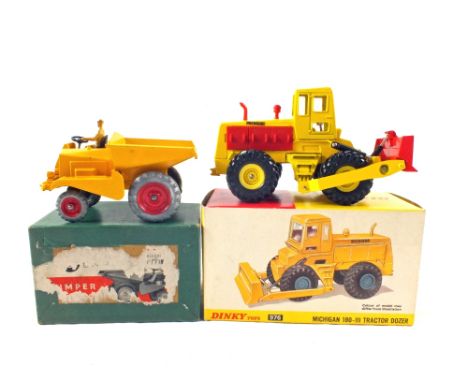 A boxed Dinky Toys 976 Michigan 180-111 Tractor Dozer and a S62 Dumper