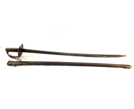 A 1890 model Cavalry Trooper's sword with scabbard