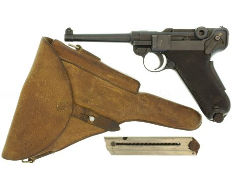  LL 120mm, brünierte Ganzstahlwaffe mit SA-Abzug, U-Kimme, Dachkorn, Handballensicherung. Brünierung an den Kanten leicht ber