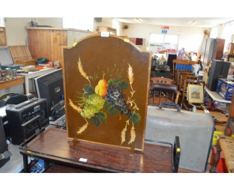 A painted firescreen 