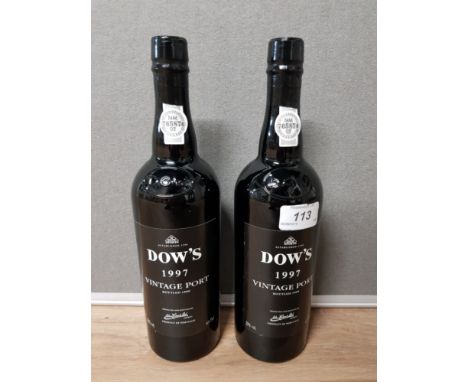2 75CL BOTTLES OF DOWS 1997 VINTAGE PORT STILL SEALED